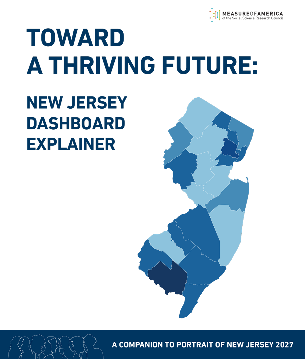 Cover of the companion report, Toward a Thriving Future: New Jersey Dashboard Explainer